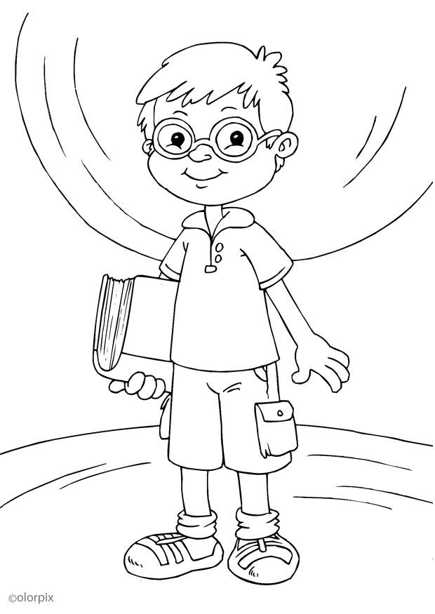 indossare gli occhiali Disegno da colorare indossare gli occhiali