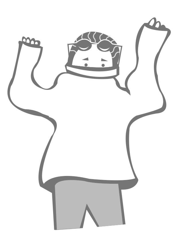 Disegno da colorare indossare un maglione