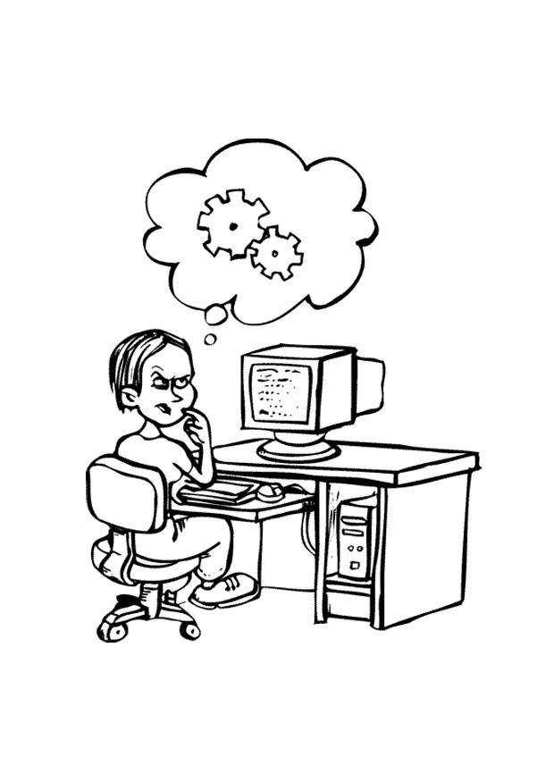 informatico Disegno da colorare informatico