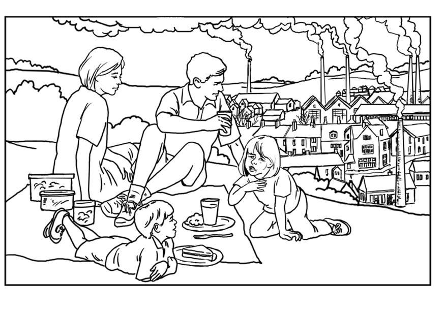 inquinamento fabbriche Disegno da colorare inquinamento fabbriche