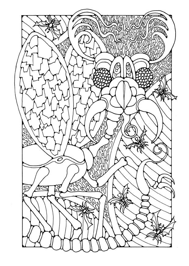 insetto di fantaasia Disegno da colorare insetto di fantaasia
