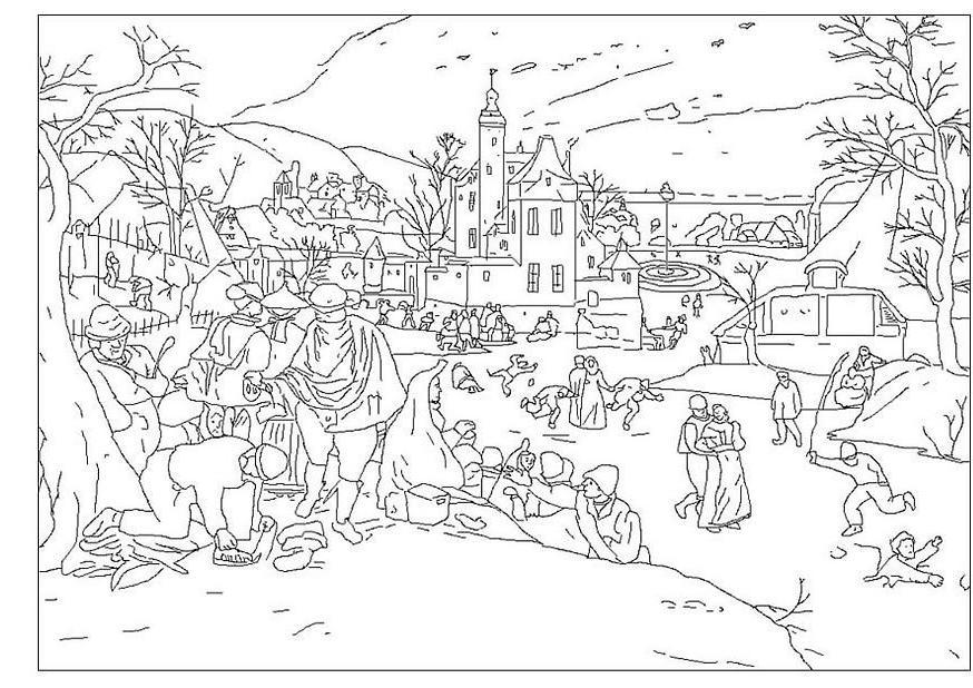 inverno - abel grimmer Disegno da colorare inverno - abel grimmer