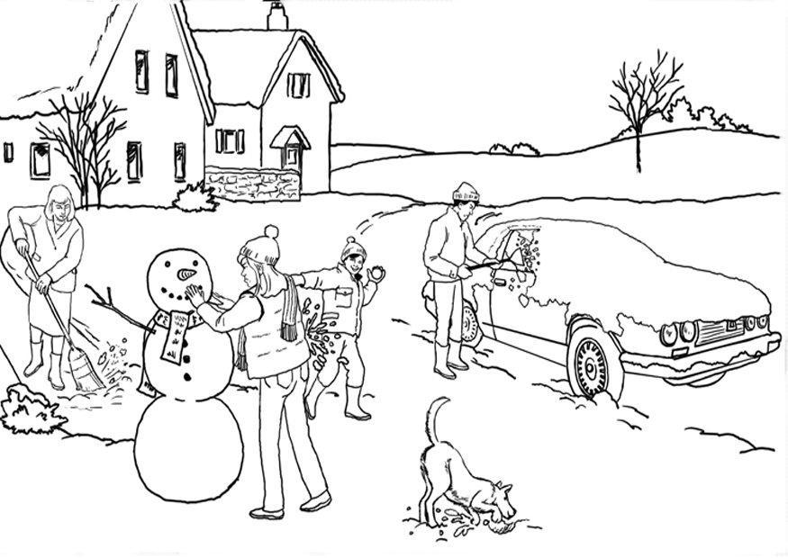 inverno - neve Disegno da colorare inverno - neve
