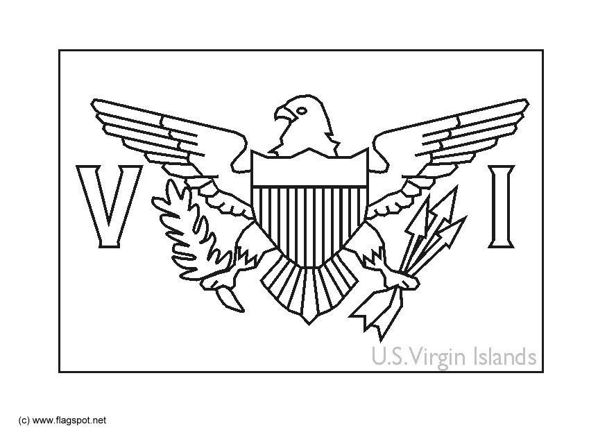 isole vergini usa Disegno da colorare isole vergini usa