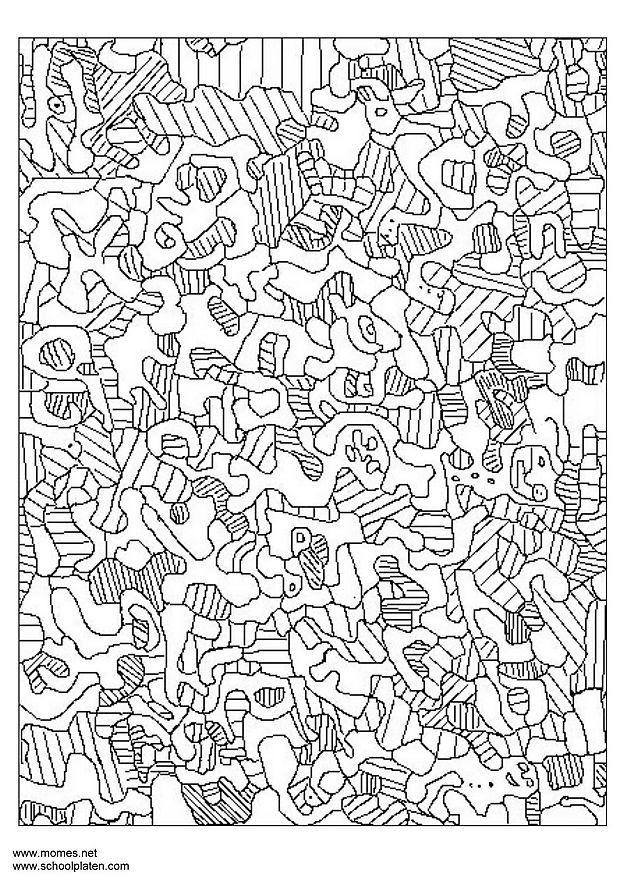 Disegno da colorare jean dubuffet