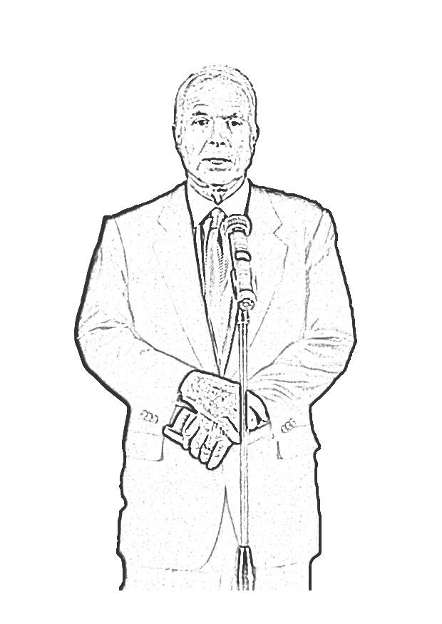 john mccain Disegno da colorare john mccain