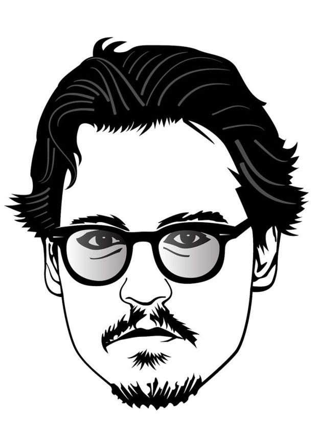 johnny depp Disegno da colorare johnny depp