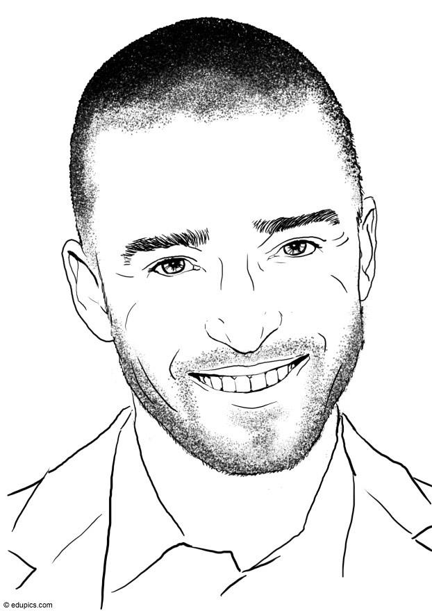 Disegno da colorare justin timberlake