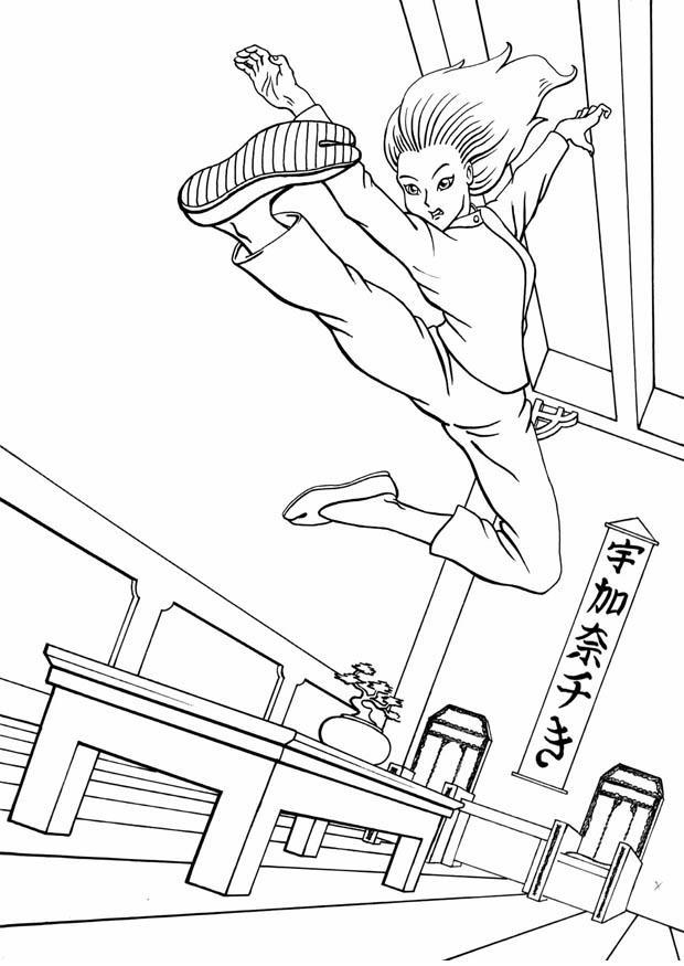 kung fu Disegno da colorare kung fu