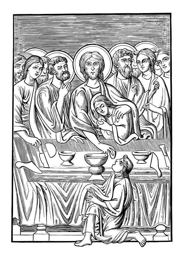Disegno da colorare l'ultima cena
