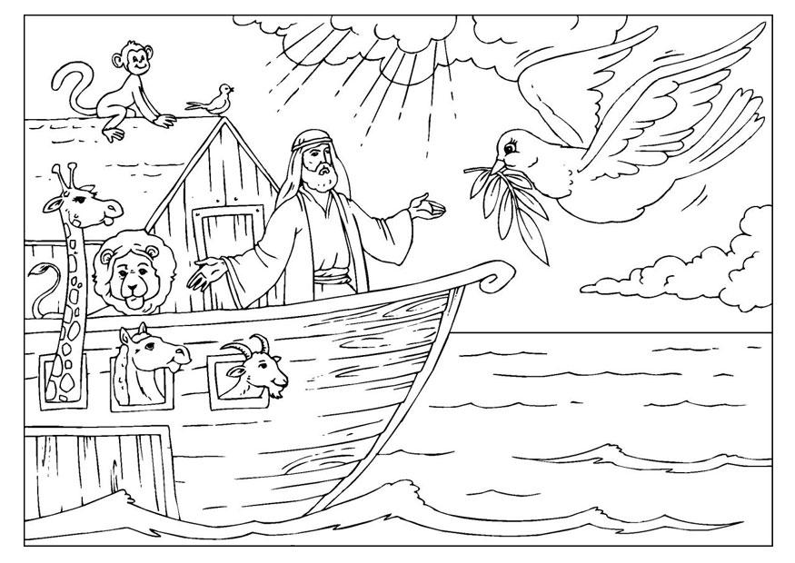 larca di noe Disegno da colorare larca di noe