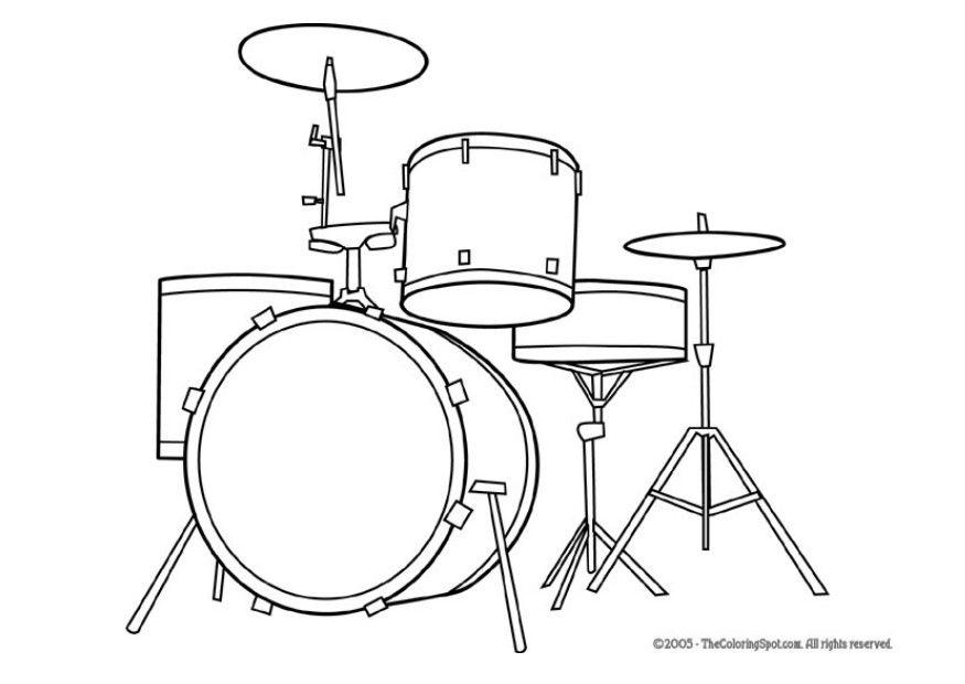 la batteria Disegno da colorare la batteria