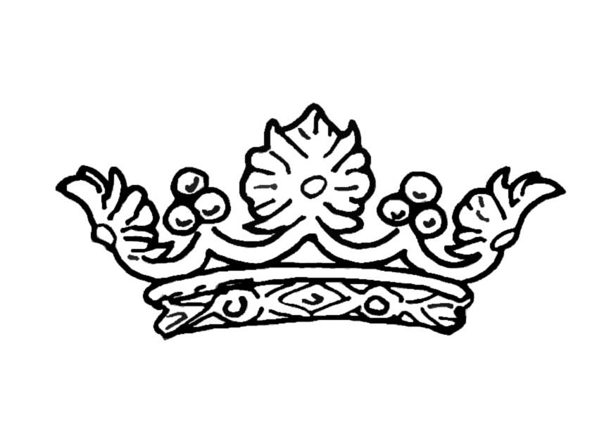 la corona della regina Disegno da colorare la corona della regina