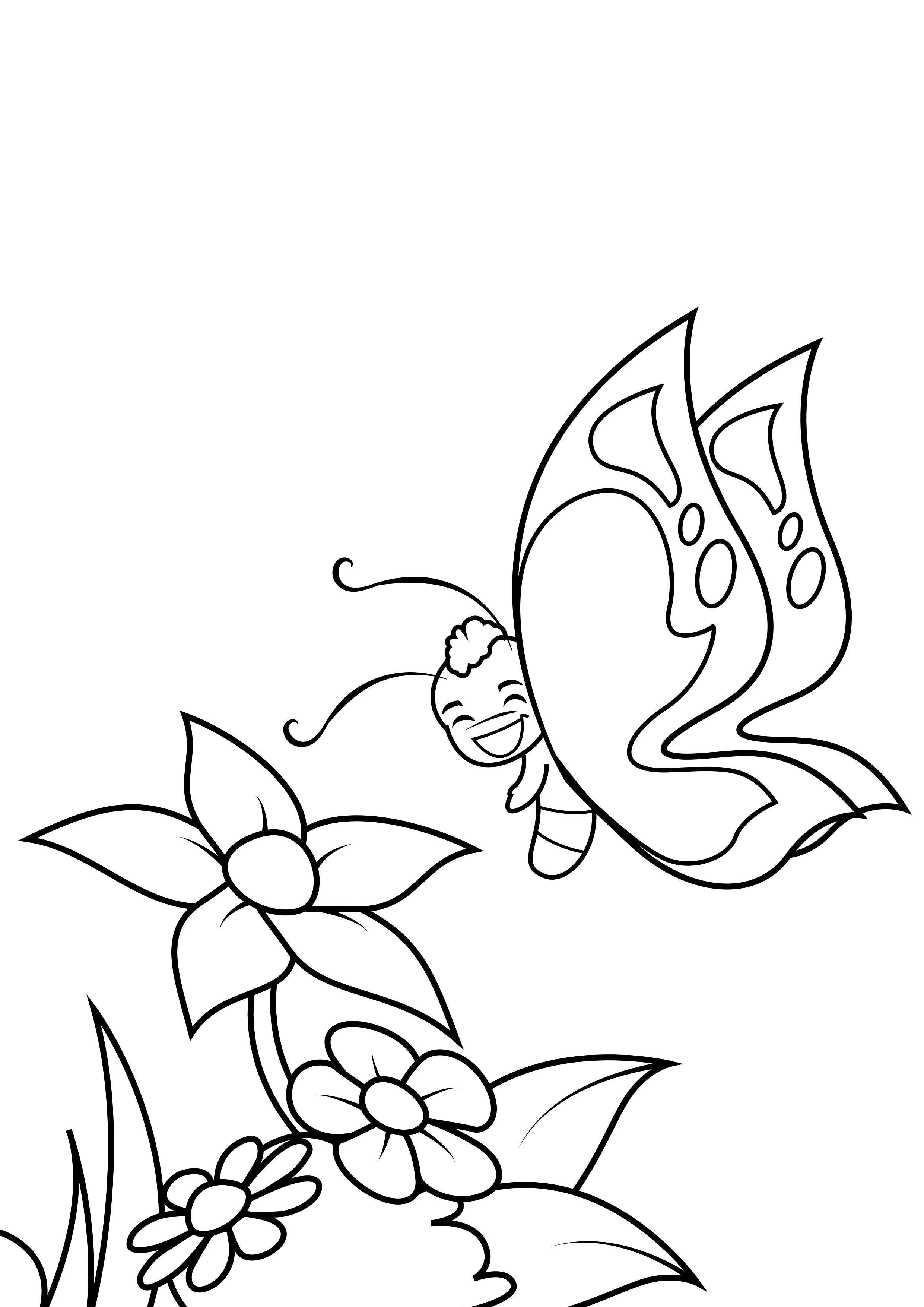 la farfalla sta sorridendo Disegno da colorare la farfalla sta sorridendo