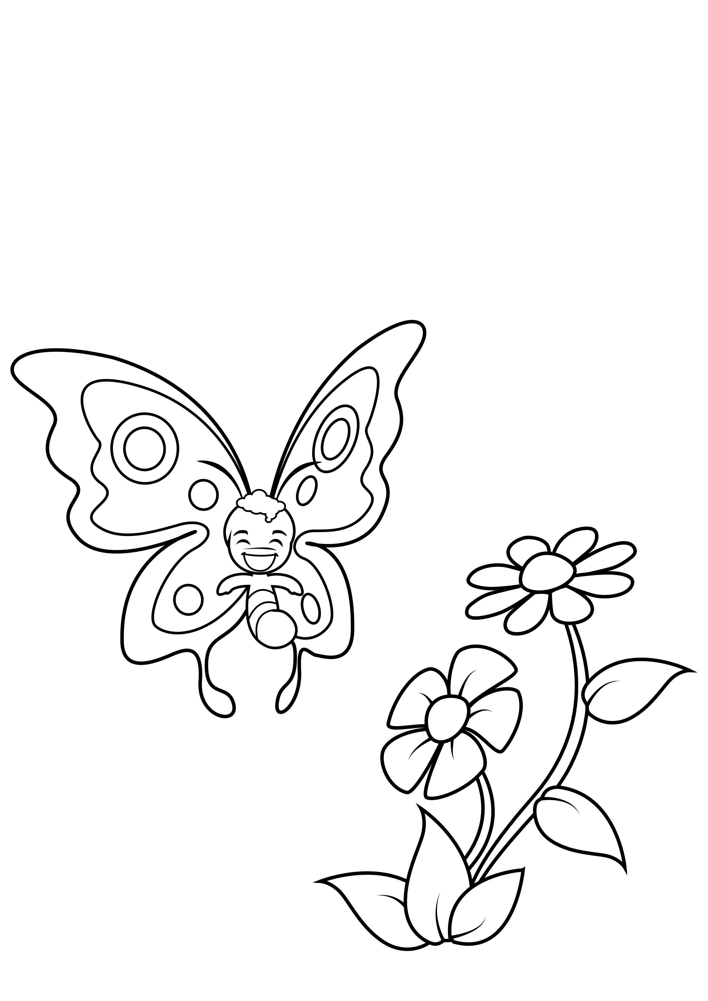la farfalla sta sorridendo Disegno da colorare la farfalla sta sorridendo