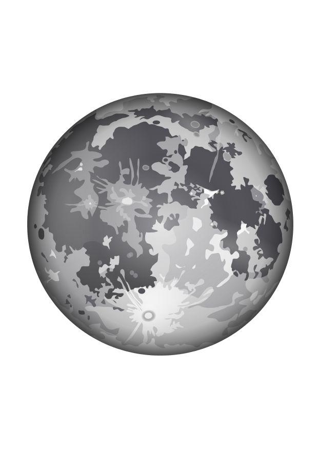 la luna Disegno da colorare la luna