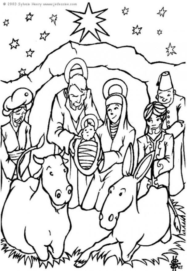 Disegno da colorare la nativitA 