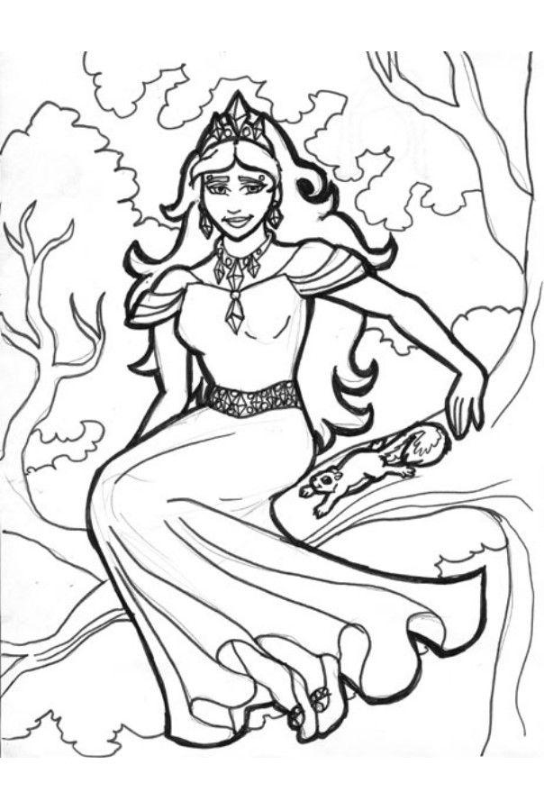 la regina degli alberi Disegno da colorare la regina degli alberi
