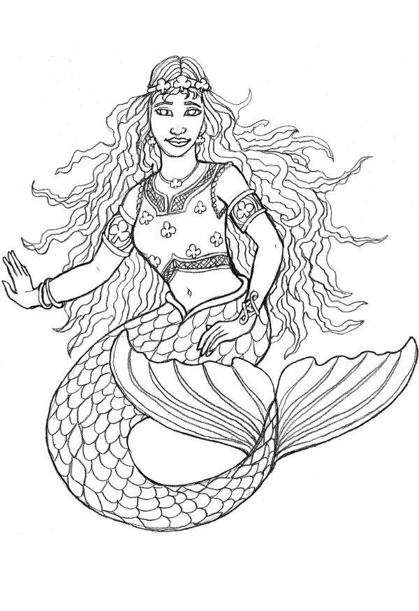la sirena di shamrock Disegno da colorare la sirena di shamrock