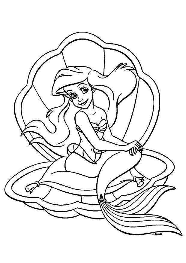 la sirenetta - ariel Disegno da colorare la sirenetta - ariel