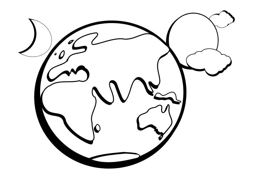 la terra Disegno da colorare la terra