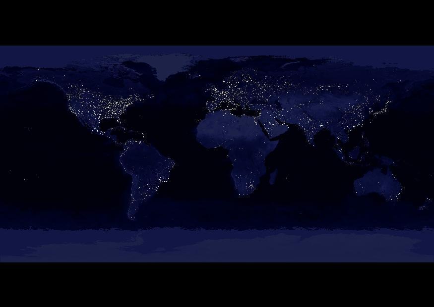 Foto la terra di notte