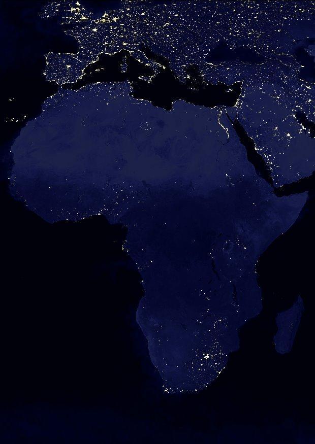 la terra di notte - lafrica Foto la terra di notte - lafrica