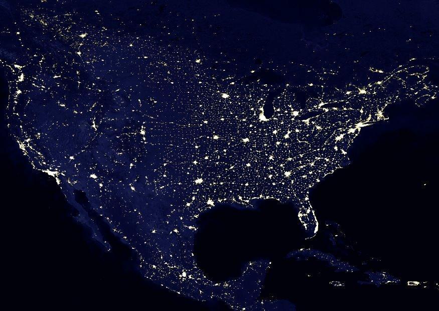 la terra di notte - nord america Foto la terra di notte - nord america