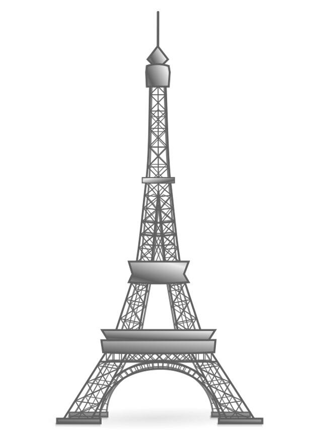 la torre eiffel - francia Disegno da colorare la torre eiffel - francia