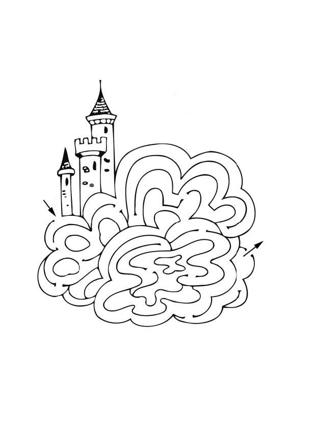 labirinto - castello Disegno da colorare labirinto - castello