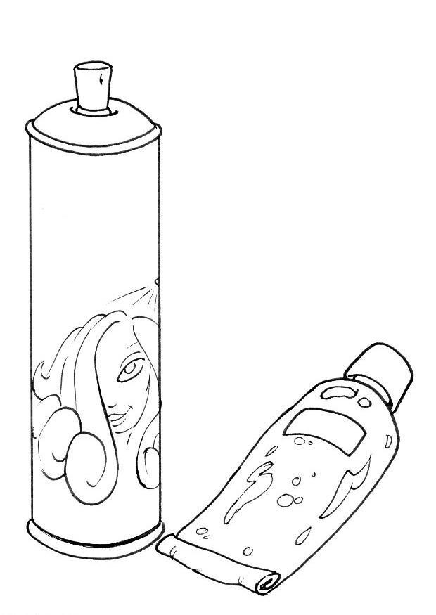 lacca e gel - senza testo Disegno da colorare lacca e gel - senza testo