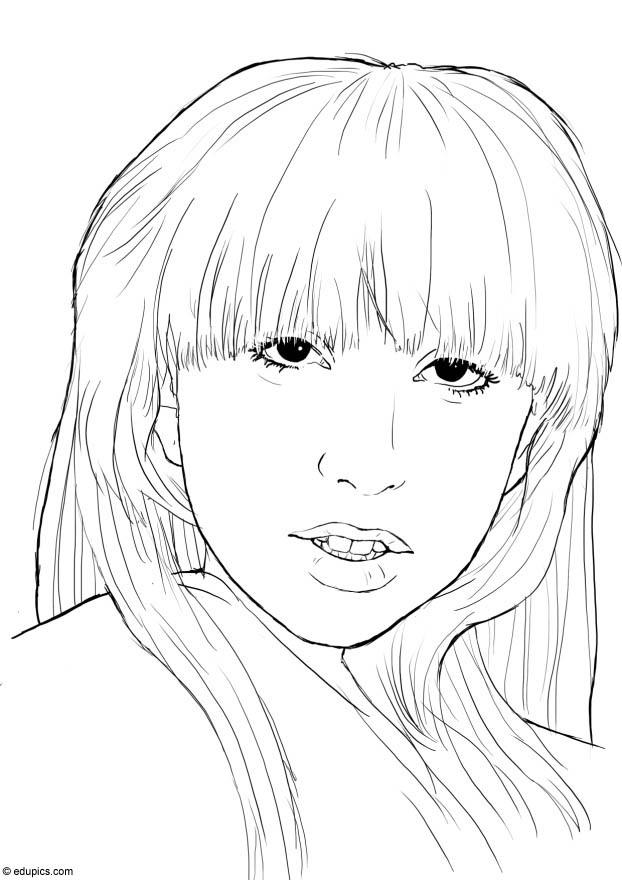 Disegno da colorare lady gaga