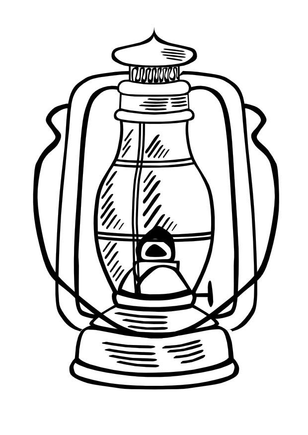 lampada ad olio Disegno da colorare lampada ad olio