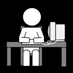 lavorare al computer Disegno da colorare lavorare al computer