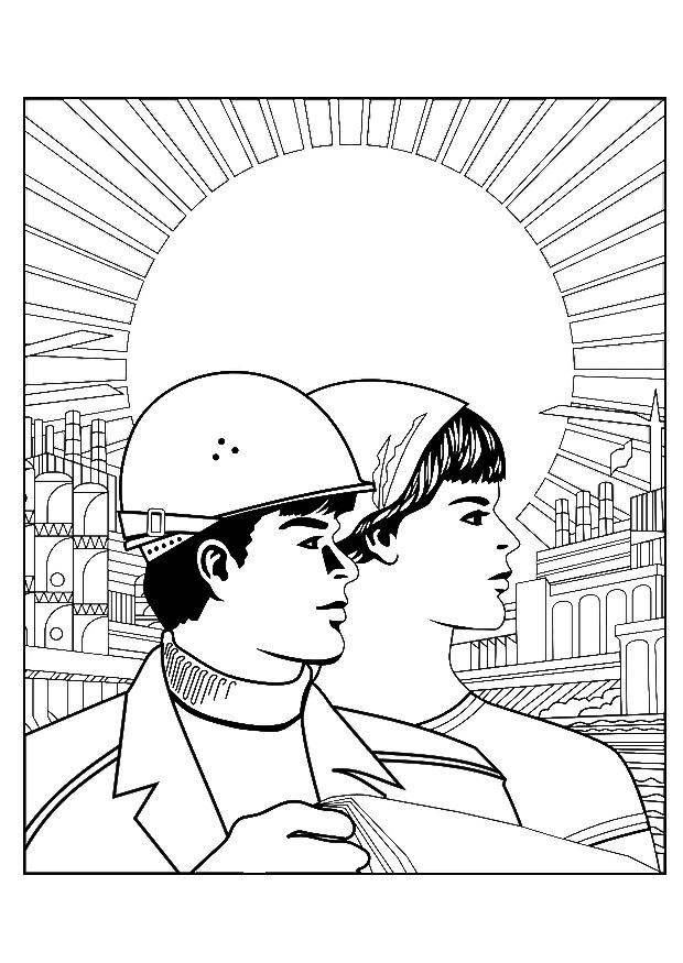 lavoratori Disegno da colorare lavoratori