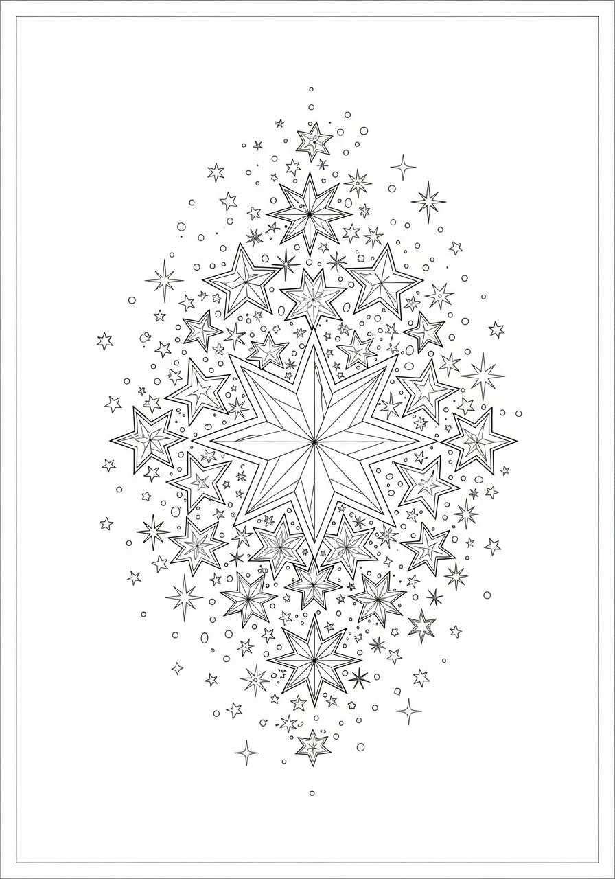 le stelle brillano Disegno da colorare le stelle brillano