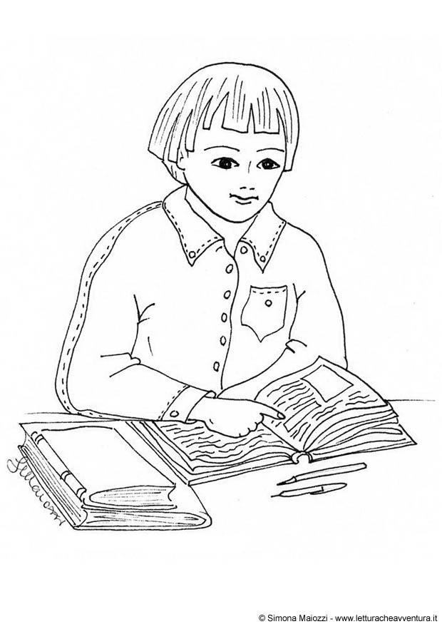 leggere Disegno da colorare leggere