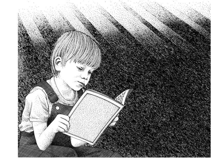 leggere un libro Disegno da colorare leggere un libro
