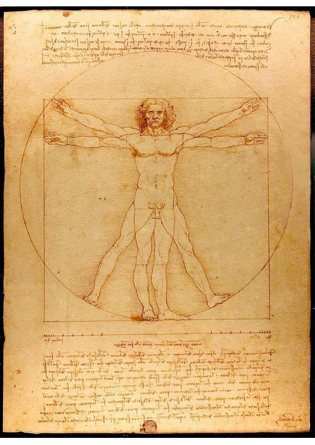 immagine leonardo da vinci - luomo vitruviano