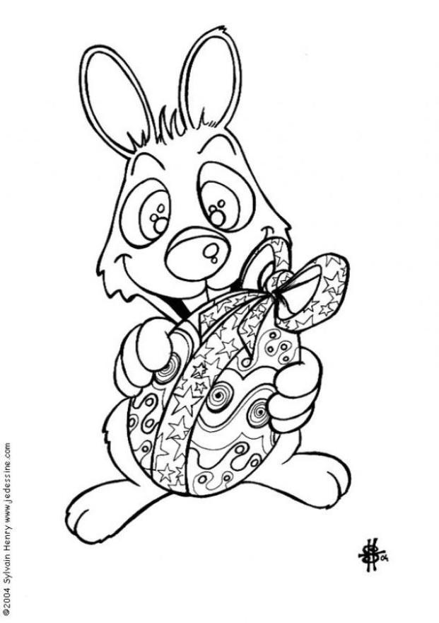 lepre di pasqua Disegno da colorare lepre di pasqua