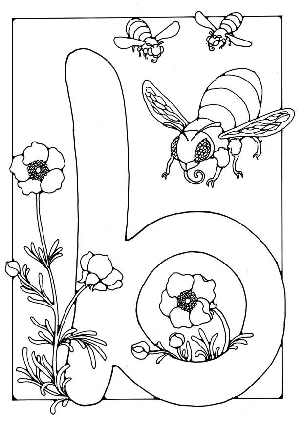 lettera b Disegno da colorare lettera b