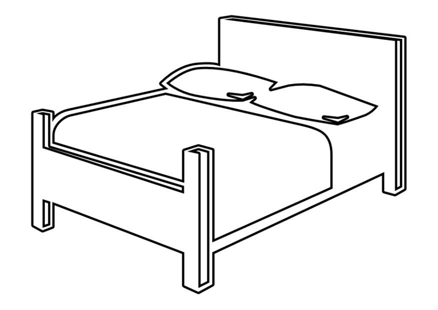 letto matrimoniale Disegno da colorare letto matrimoniale