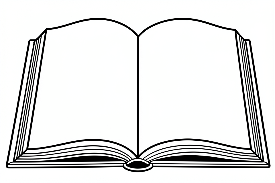 libro vuoto Disegno da colorare libro vuoto