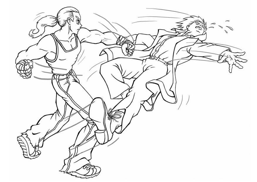 litigio - combattimento Disegno da colorare litigio - combattimento