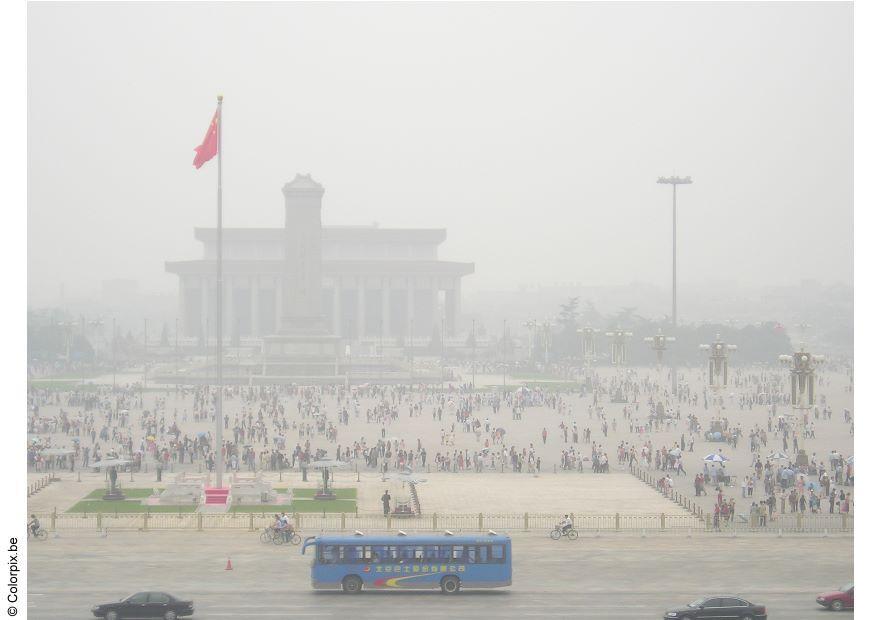 lo smog a piazza tiananmen Foto lo smog a piazza tiananmen