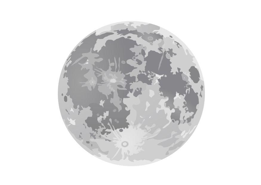 luna piena Disegno da colorare luna piena