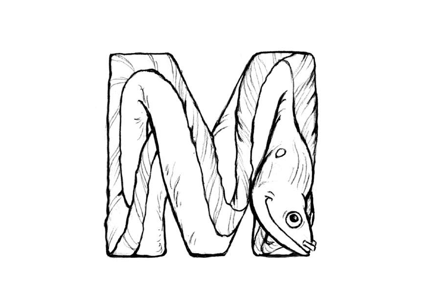 m-moray Disegno da colorare m-moray