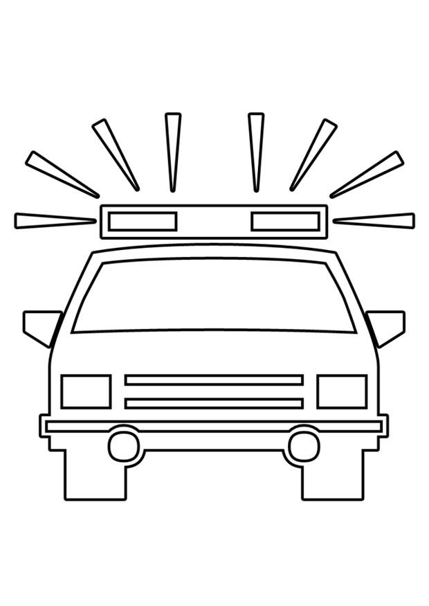 macchina della polizia Disegno da colorare macchina della polizia