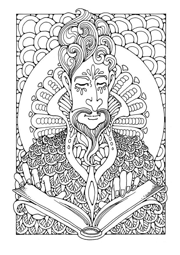 mago Disegno da colorare mago