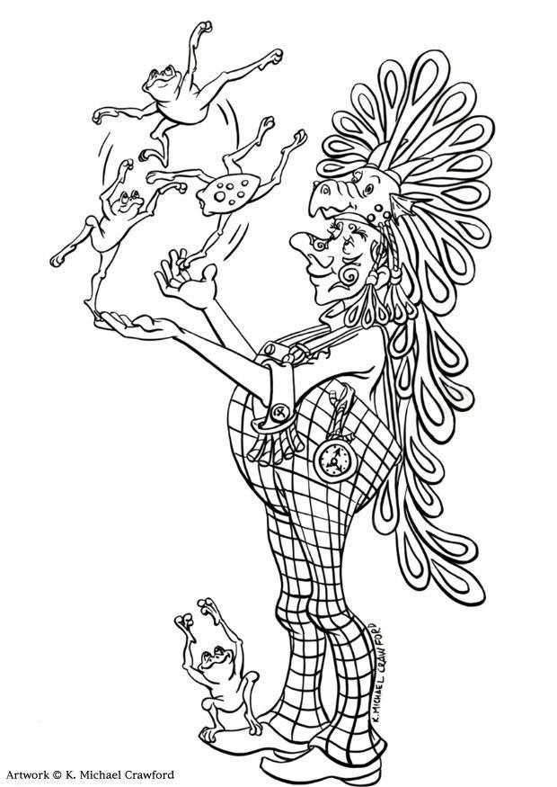mago Disegno da colorare mago